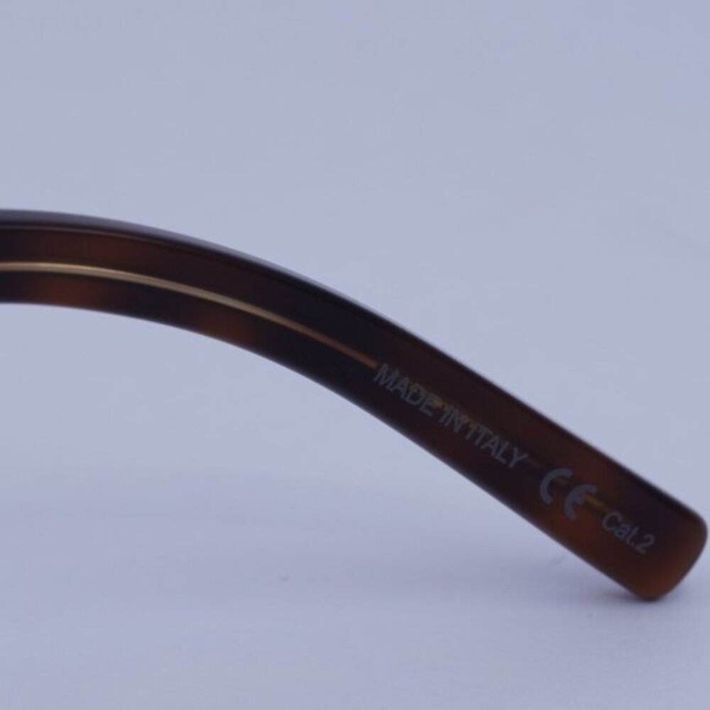 Saint Laurent SL418 002 Sunglasses Havana Rectangle Frame, Green Lenses - Picture 9 of 11